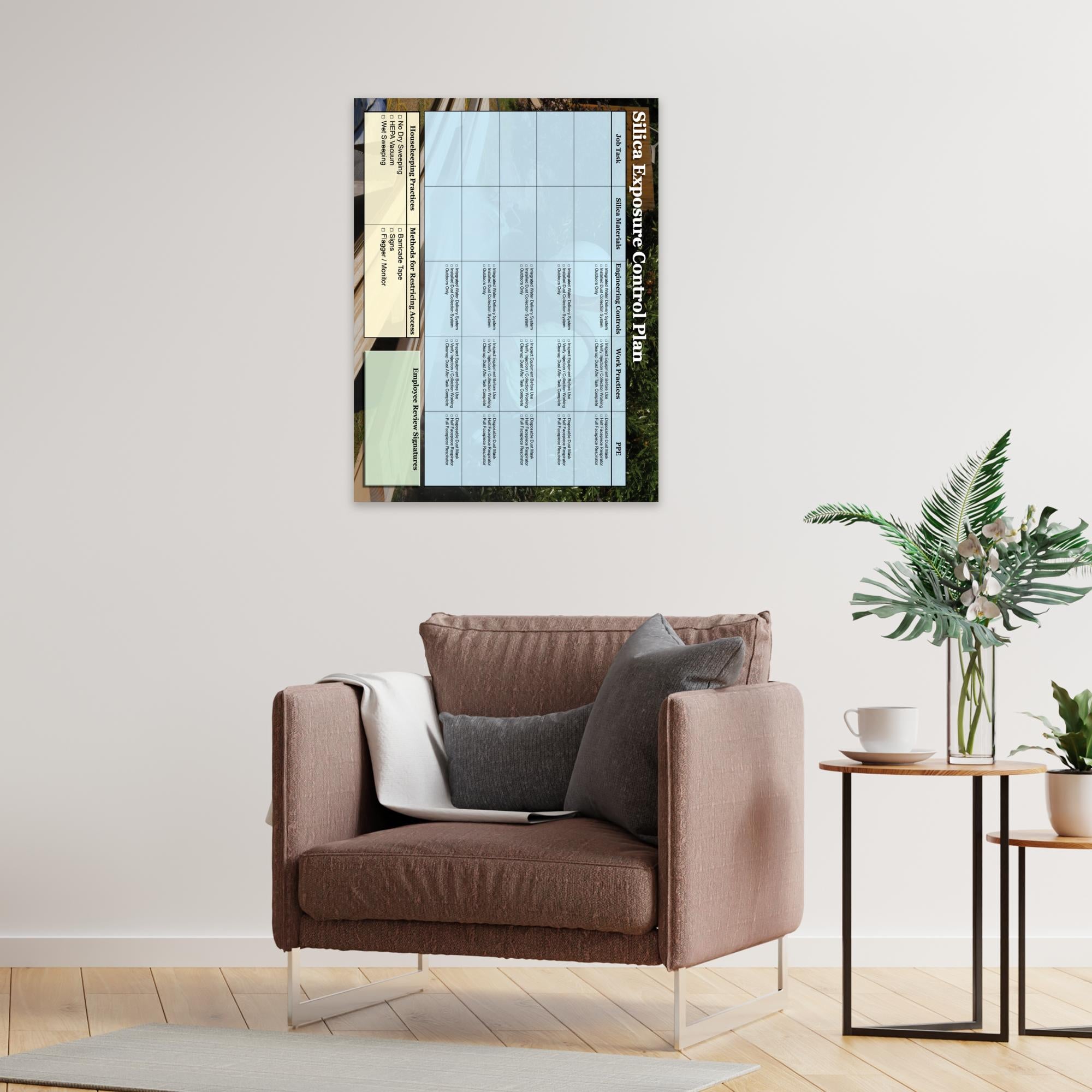 Silica Exposure Control Plan Poster