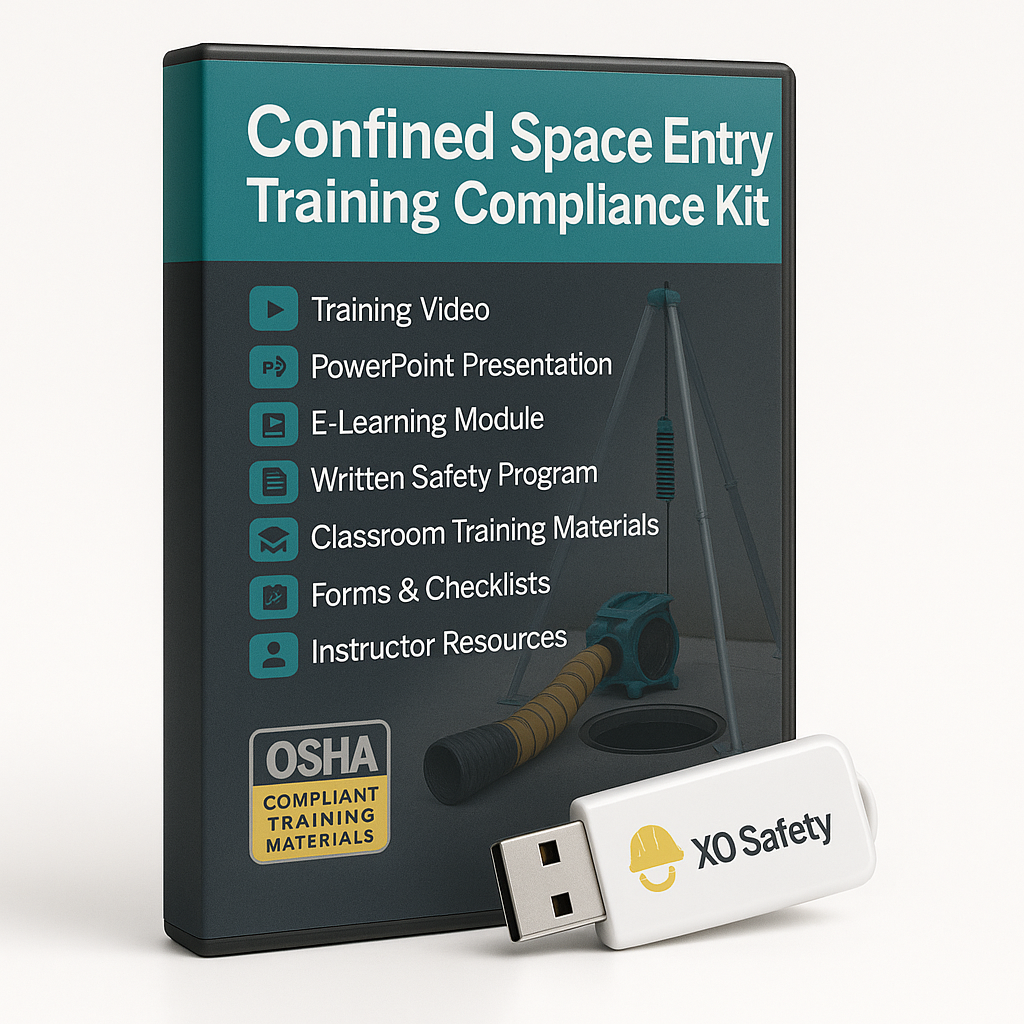 Confined Space Entry Training Compliance Kit with USB drive on a white background