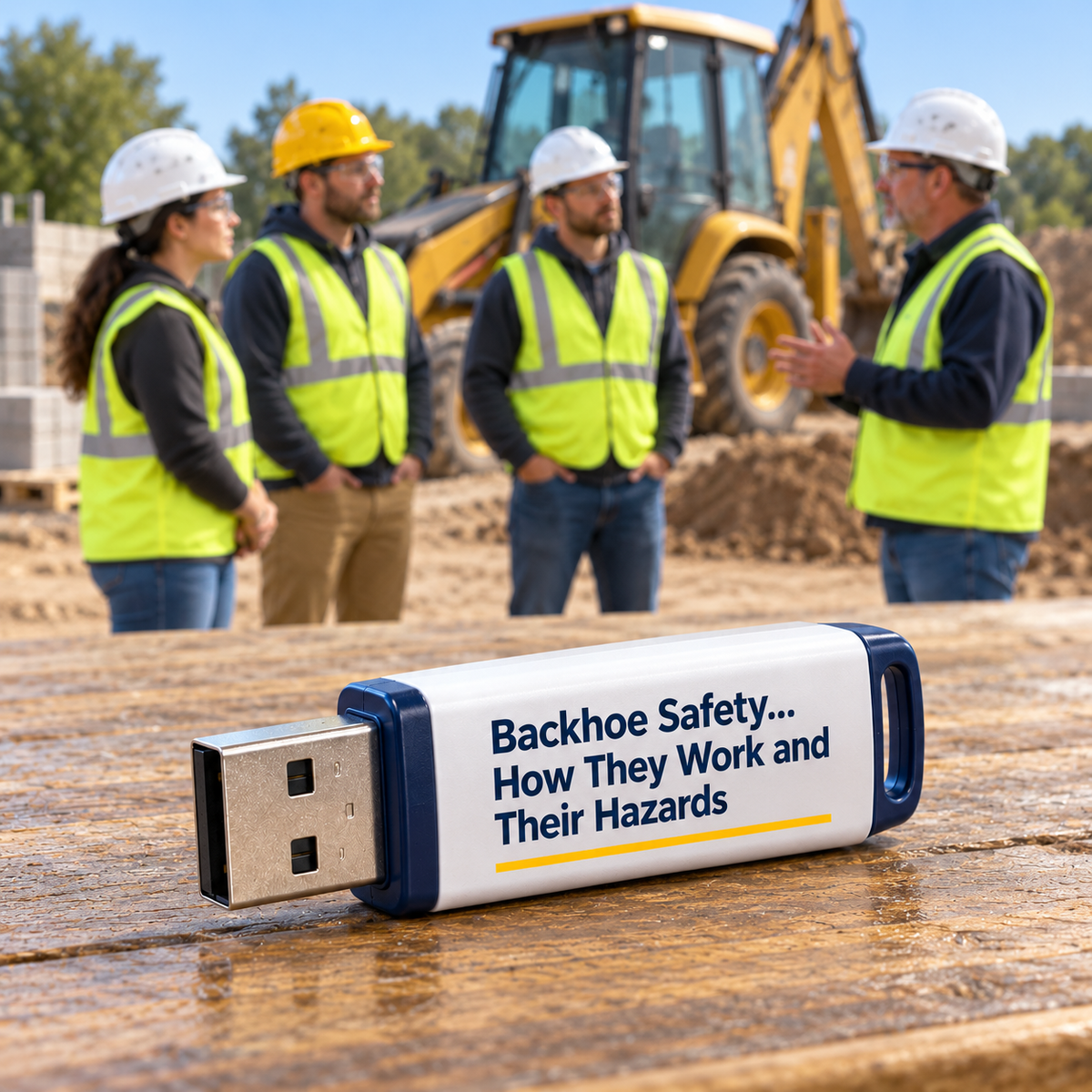 Backhoe Safety... How They Work and Their Hazards Training — USB