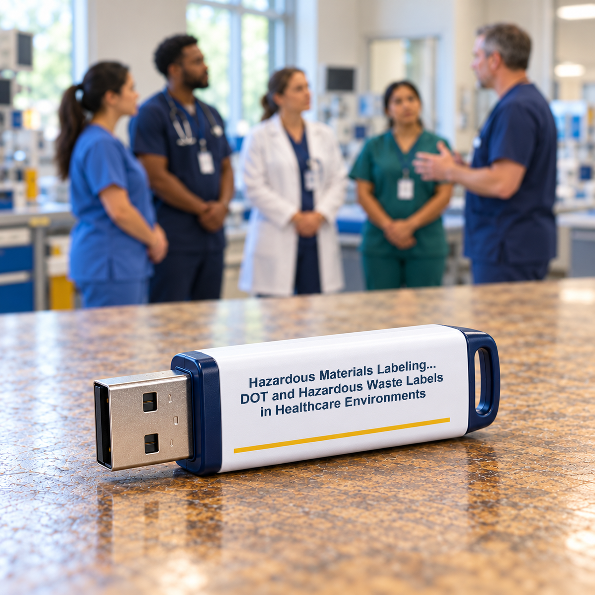 Hazardous Materials Labeling... DOT and Hazardous Waste Labels in Healthcare Environments Training — USB