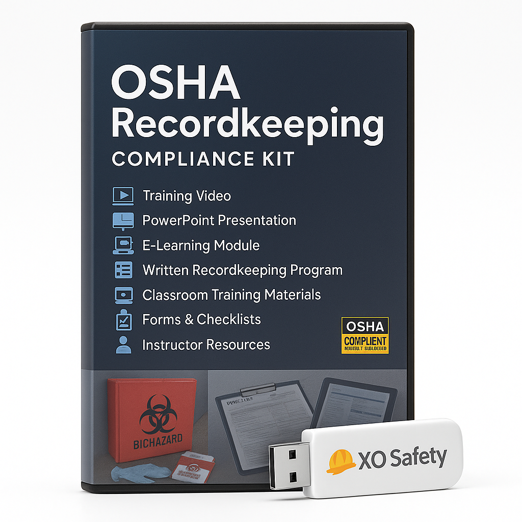 OSHA Recordkeeping Compliance Kit with USB drive on a white background